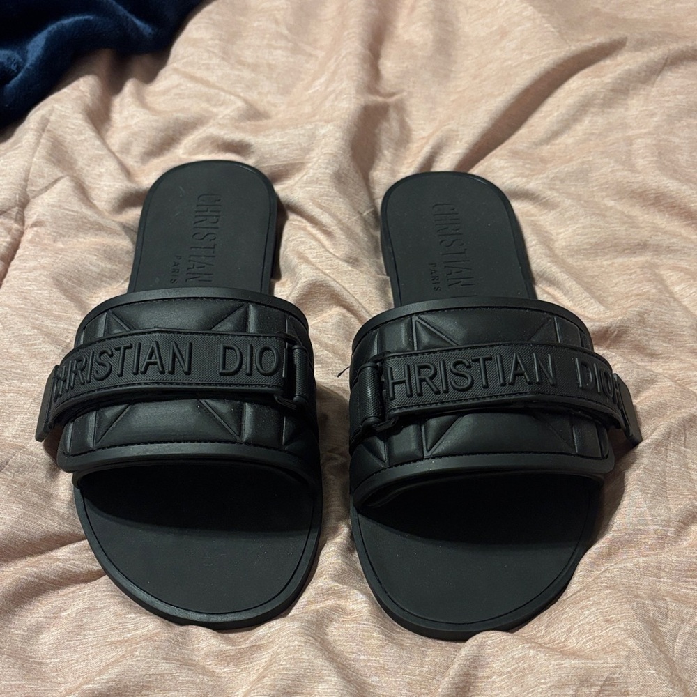 Dior Black Slide Sandals